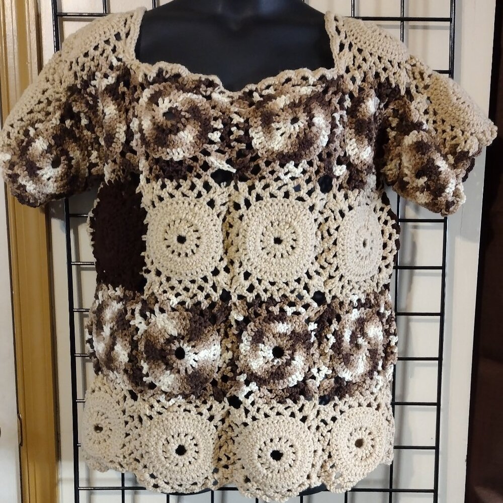 Brown Multi-Colored Pullover - image 1